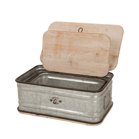 decorative metal box|large single handle containers metal.